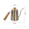 304 Stainless Steel Gooseneck Wood handle Coffee Kettle